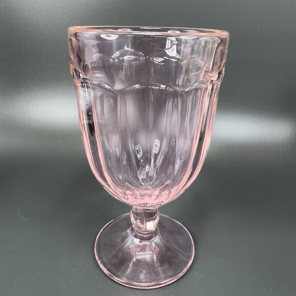 Vintage Noritake Provincial Pink Glass Goblet Single Stemware Cup Glassware Cup - Picture 1 of 11